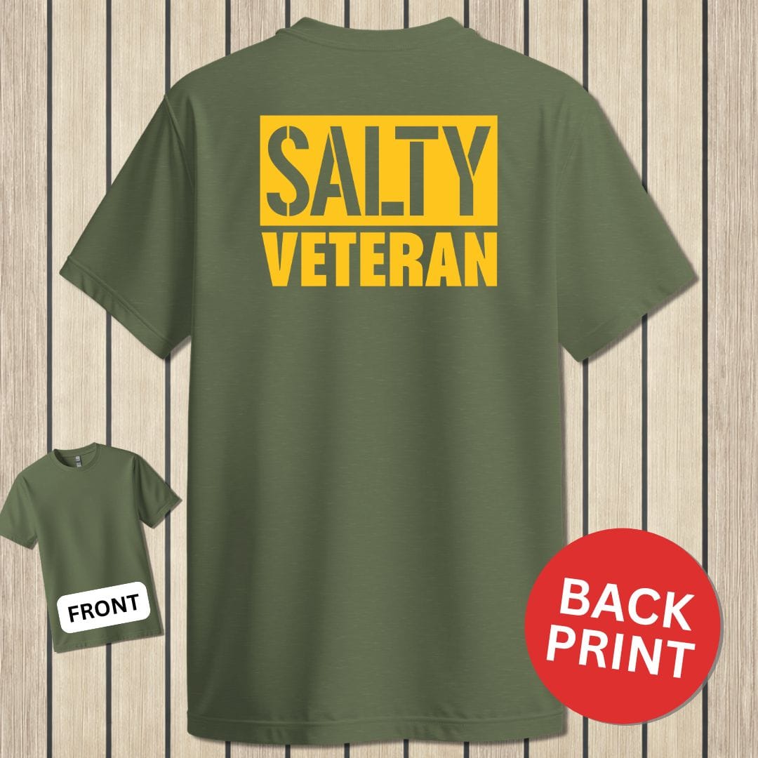 NavyHumor Classic Tee Military Green / S Salty Veteran - Block