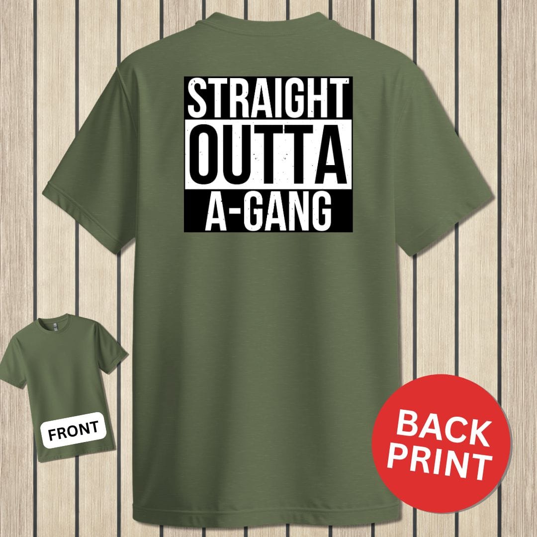 NavyHumor Classic Tee Military Green / S Straight Outta A-Gang