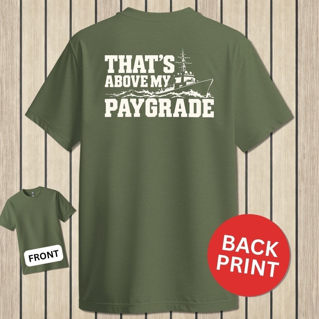 NavyHumor Classic Tee Military Green / S That's Above My Paygrade