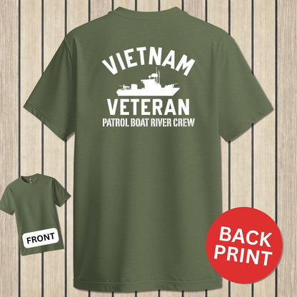 NavyHumor Classic Tee Military Green / S Vietnam Veteran - PBR Crew