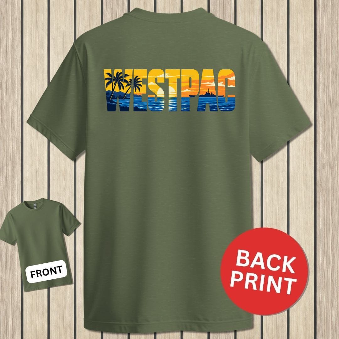 NavyHumor Classic Tee Military Green / S WESTPAC Sunset