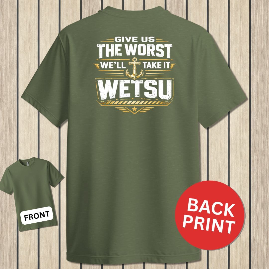 NavyHumor Classic Tee Military Green / S WETSU - We Eat This Sh*t Up