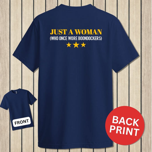 NavyHumor Classic Tee Navy / S A Woman Who Wore Boondockers
