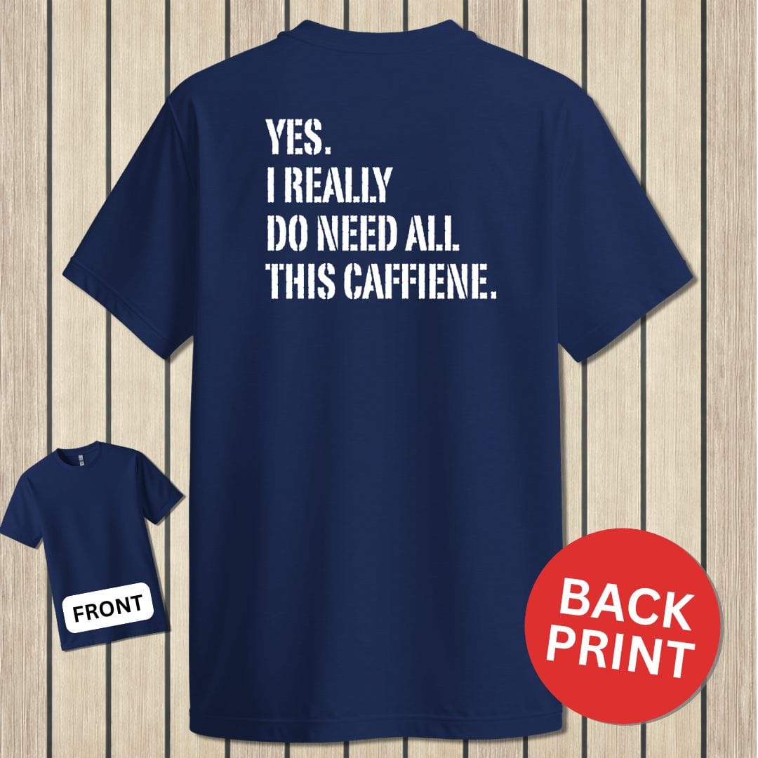 NavyHumor Classic Tee Navy / S All This Caffeine