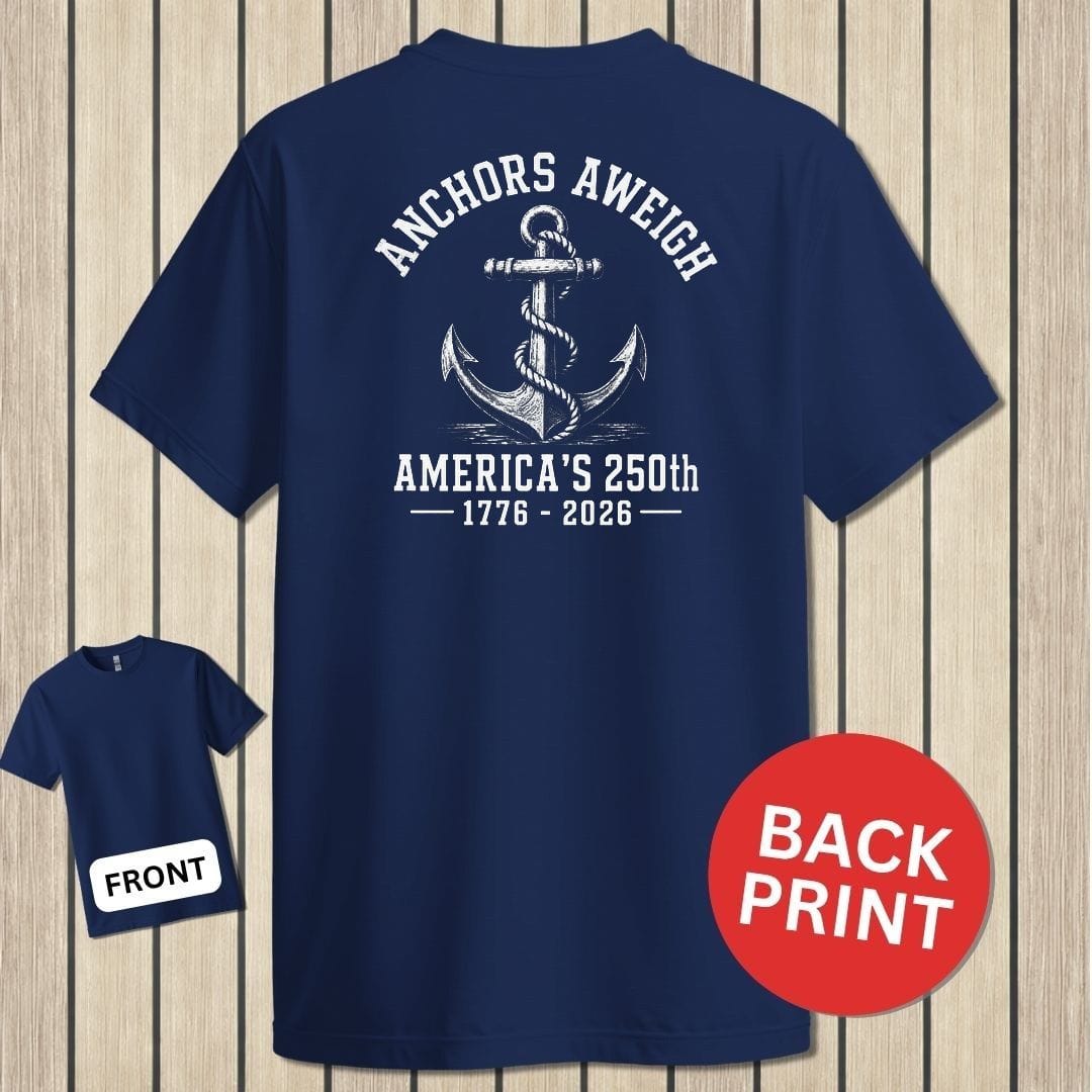 NavyHumor Classic Tee Navy / S Anchors Aweigh - America's 250th