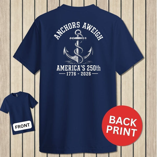 NavyHumor Classic Tee Navy / S Anchors Aweigh - America's 250th