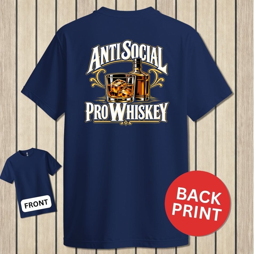 NavyHumor Classic Tee Navy / S Anti Social, Pro Whiskey