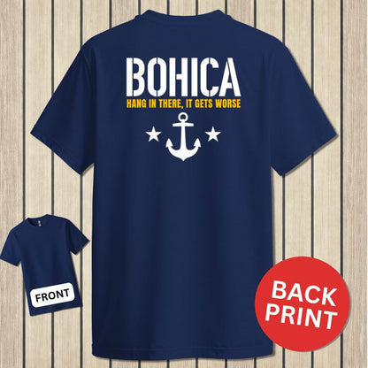 NavyHumor Classic Tee Navy / S BOHICA - It Gets Worse