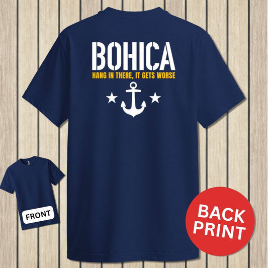 NavyHumor Classic Tee Navy / S BOHICA - It Gets Worse