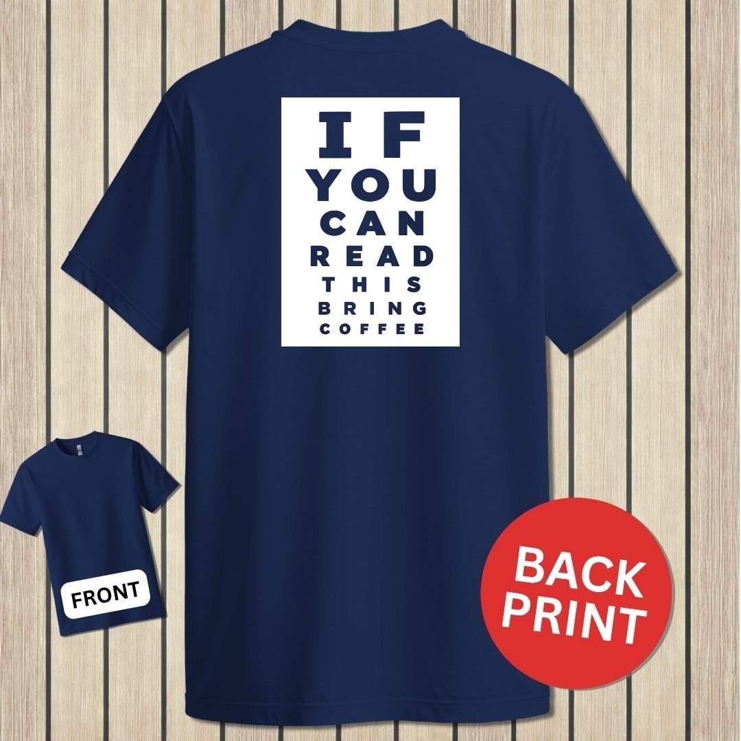 NavyHumor Classic Tee Navy / S Bring Coffee Eye Chart