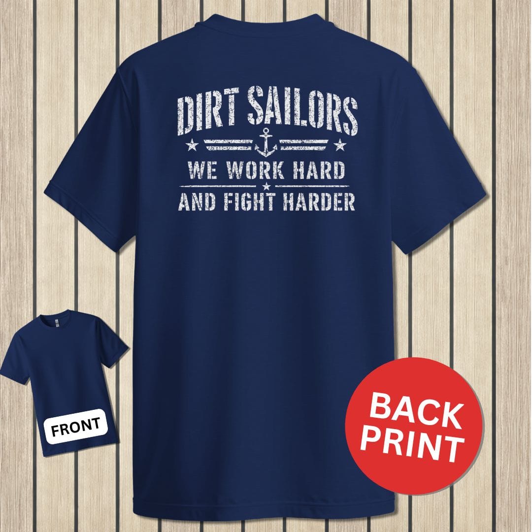 NavyHumor Classic Tee Navy / S Dirt Sailors - Work Hard