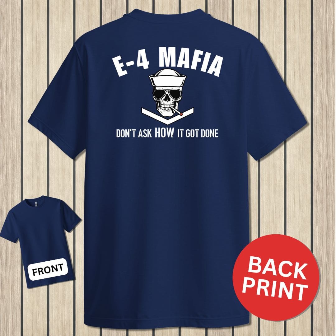 NavyHumor Classic Tee Navy / S E-4 Mafia