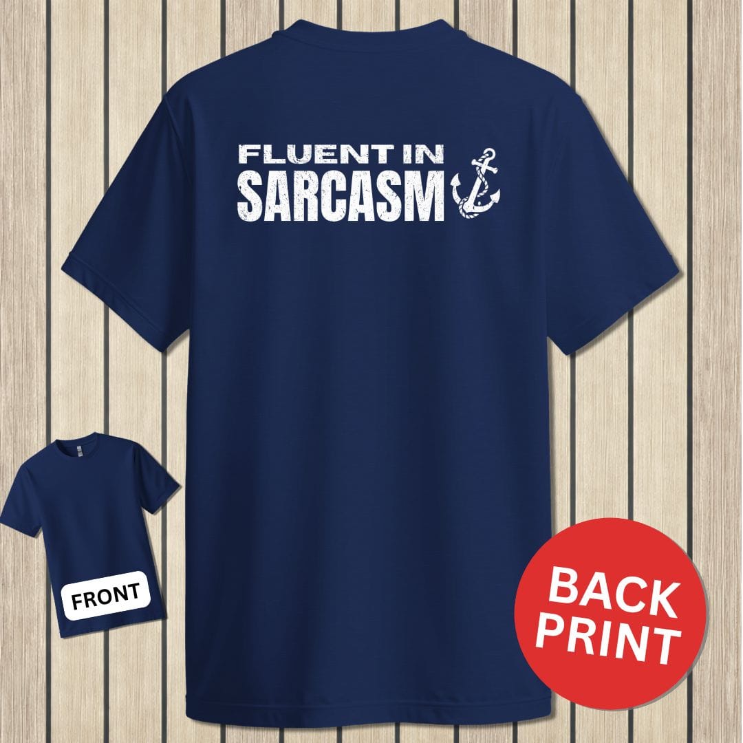 NavyHumor Classic Tee Navy / S Fluent In Sarcasm