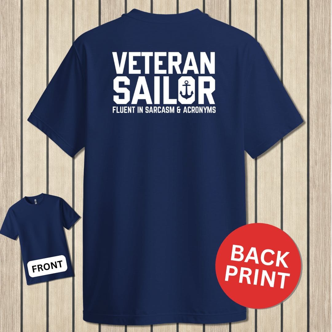 NavyHumor Classic Tee Navy / S Fluent In Sarcasm & Acronyms