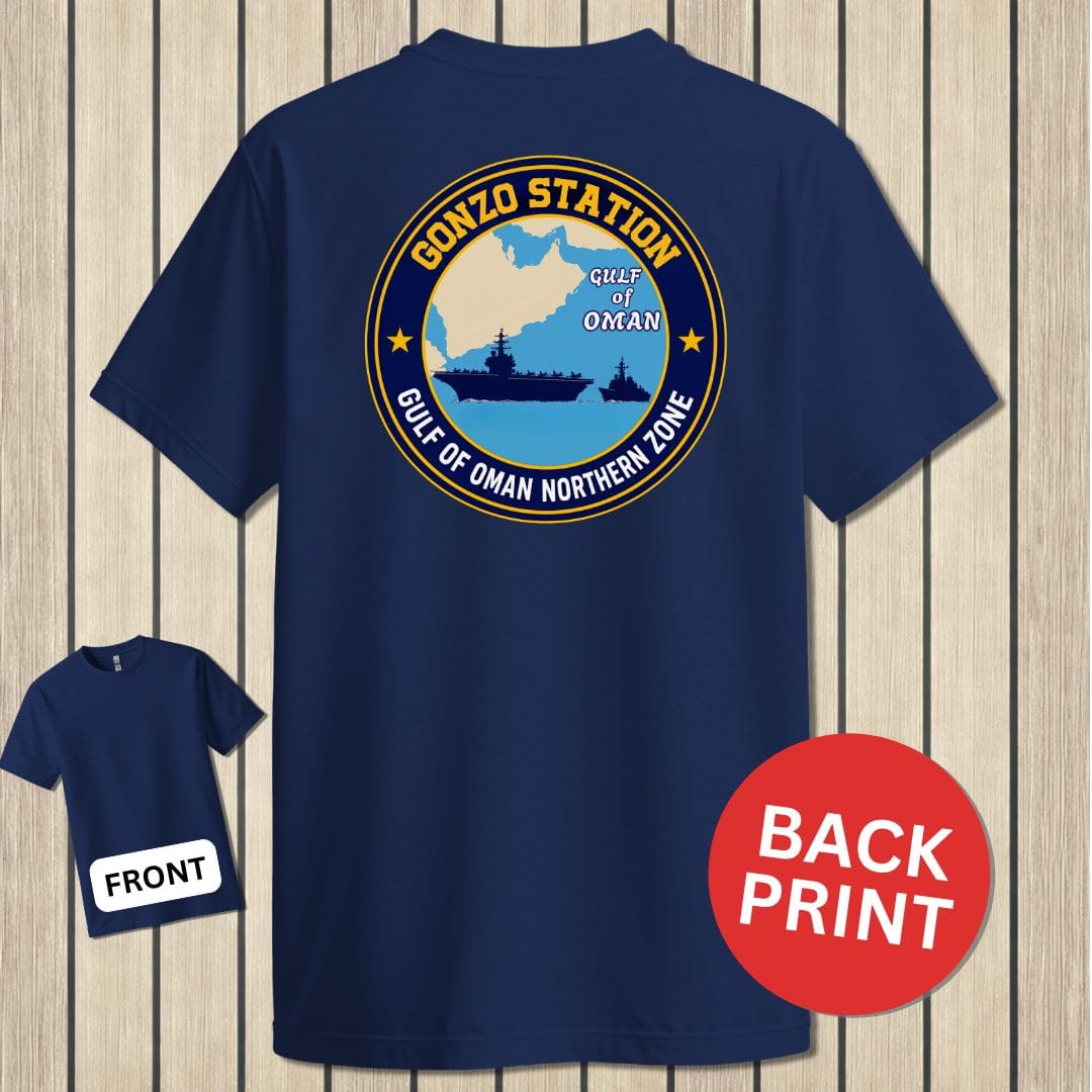 NavyHumor Classic Tee Navy / S Gonzo Station Patch