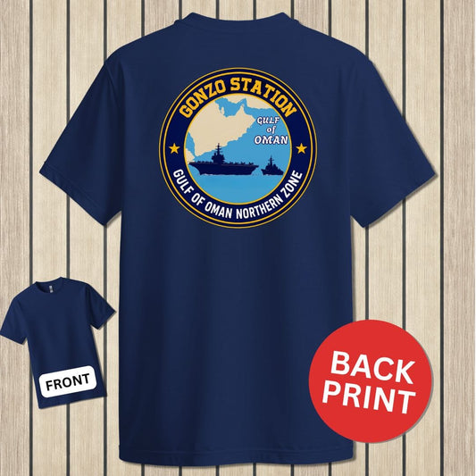 NavyHumor Classic Tee Navy / S Gonzo Station Patch