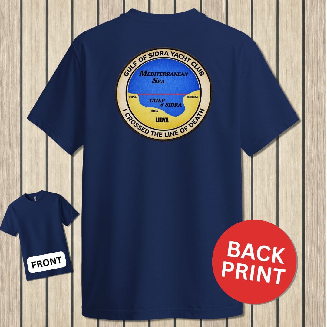 NavyHumor Classic Tee Navy / S Gulf of Sidra Yacht Club - Line of Death