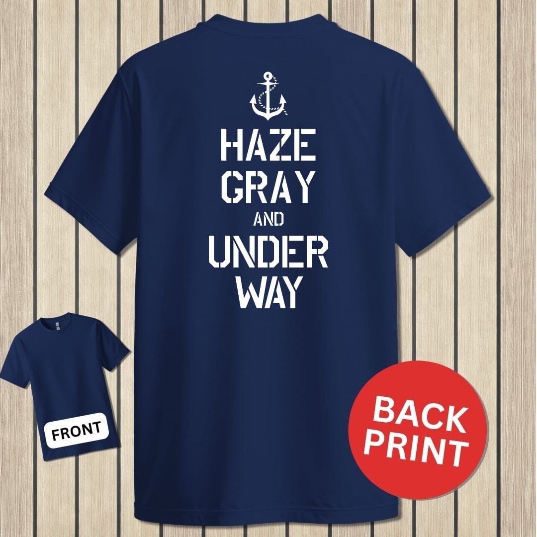 NavyHumor Classic Tee Navy / S Haze Gray and Under Way