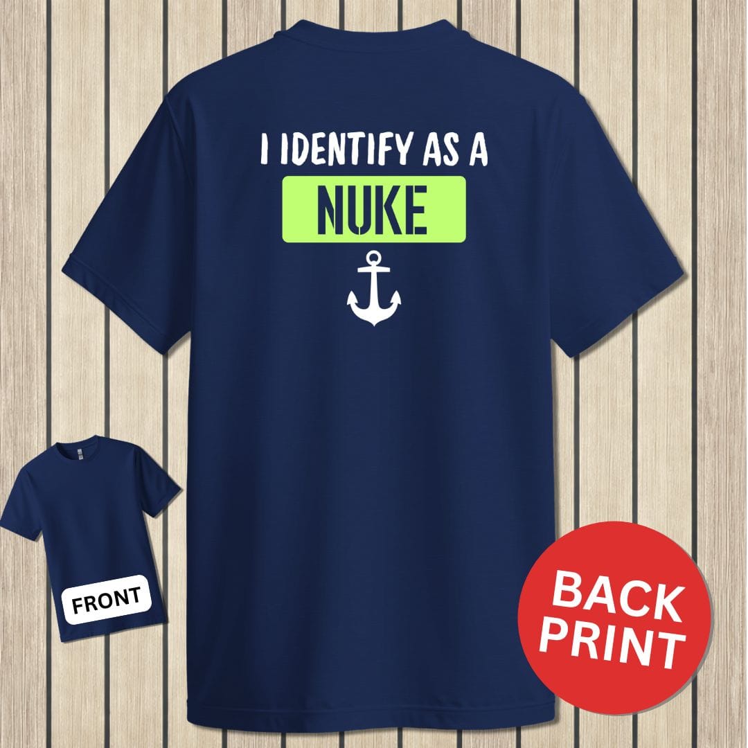 NavyHumor Classic Tee Navy / S I Identify As A Nuke
