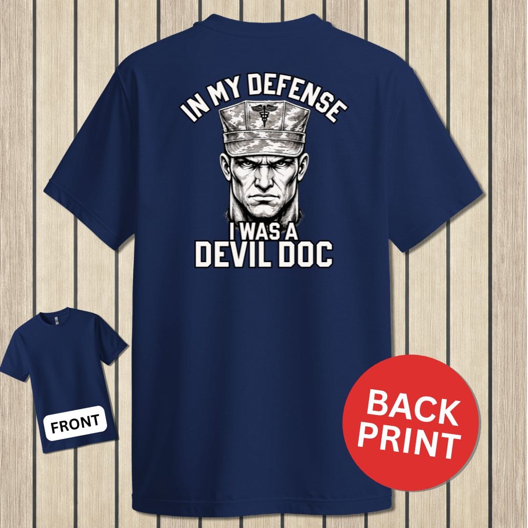 NavyHumor Classic Tee Navy / S I Was A Devil Doc