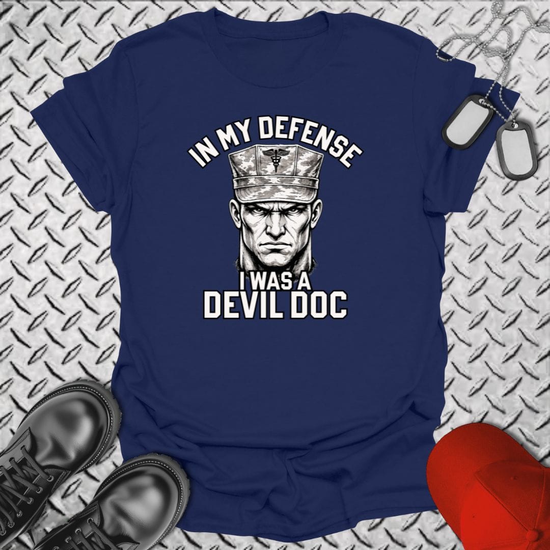 NavyHumor Classic Tee Navy / S I Was A Devil Doc