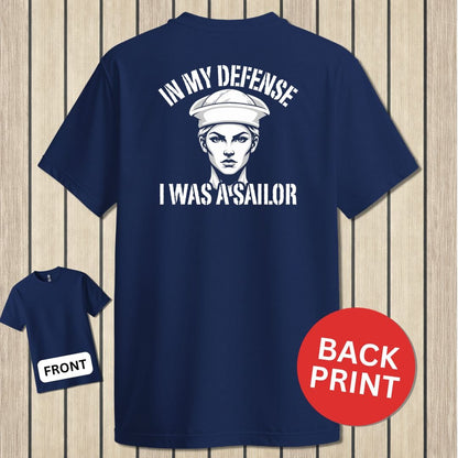 NavyHumor Classic Tee Navy / S In My Defense - Female