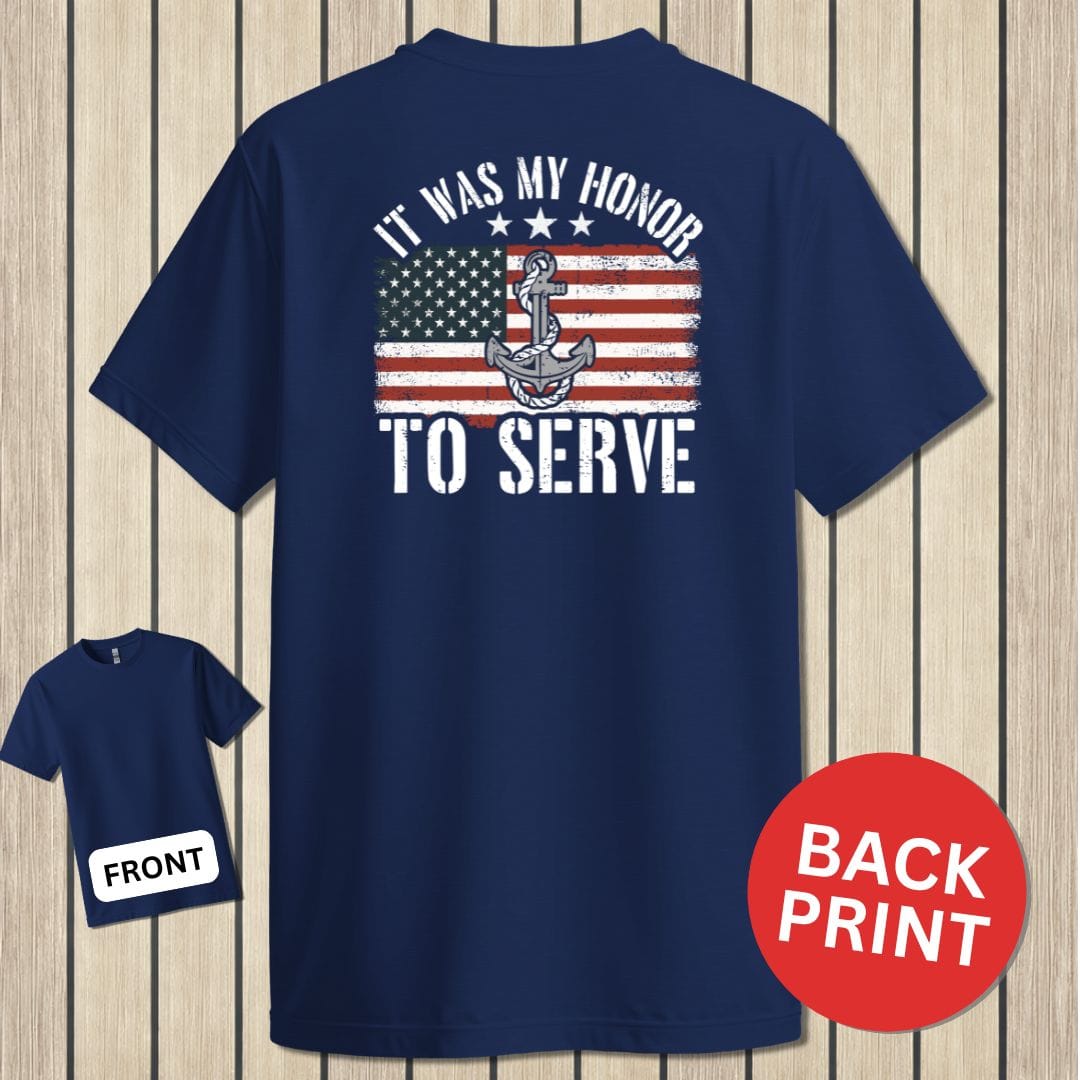 NavyHumor Classic Tee Navy / S My Honor To Serve