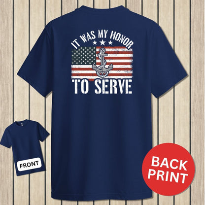 NavyHumor Classic Tee Navy / S My Honor To Serve