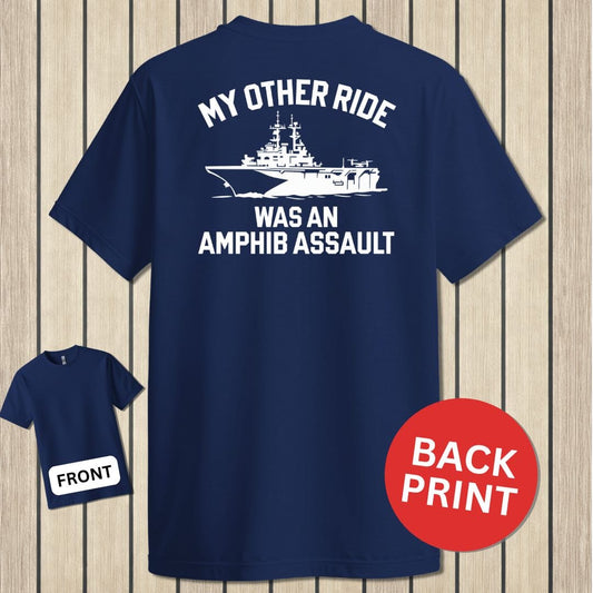 NavyHumor Classic Tee Navy / S My Other Ride - Amphib Assault