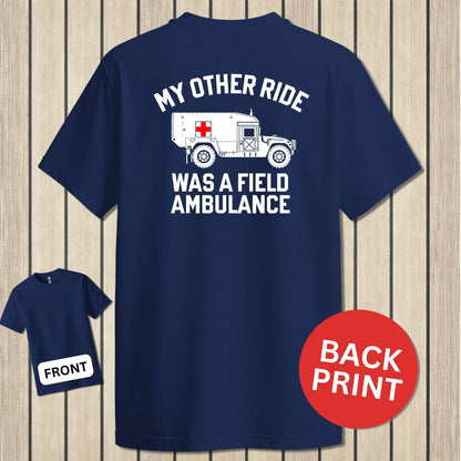 NavyHumor Classic Tee Navy / S My Other Ride Was A Field Ambulance