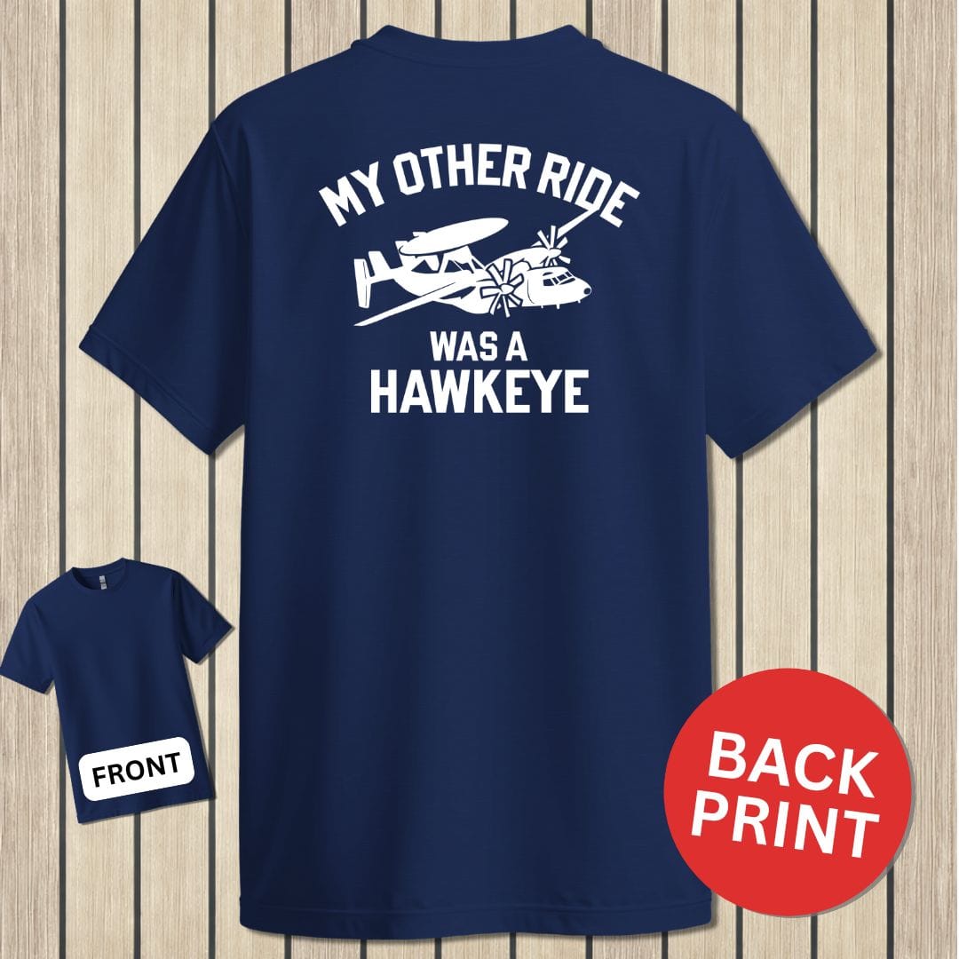 NavyHumor Classic Tee Navy / S My Other Ride Was A Hawkeye
