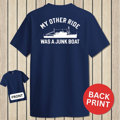 NavyHumor Classic Tee Navy / S My Other Ride Was A Junk Boat