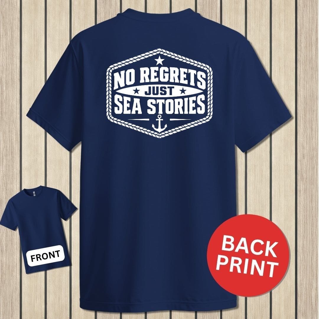 NavyHumor Classic Tee Navy / S No Regrets, Just Sea Stories