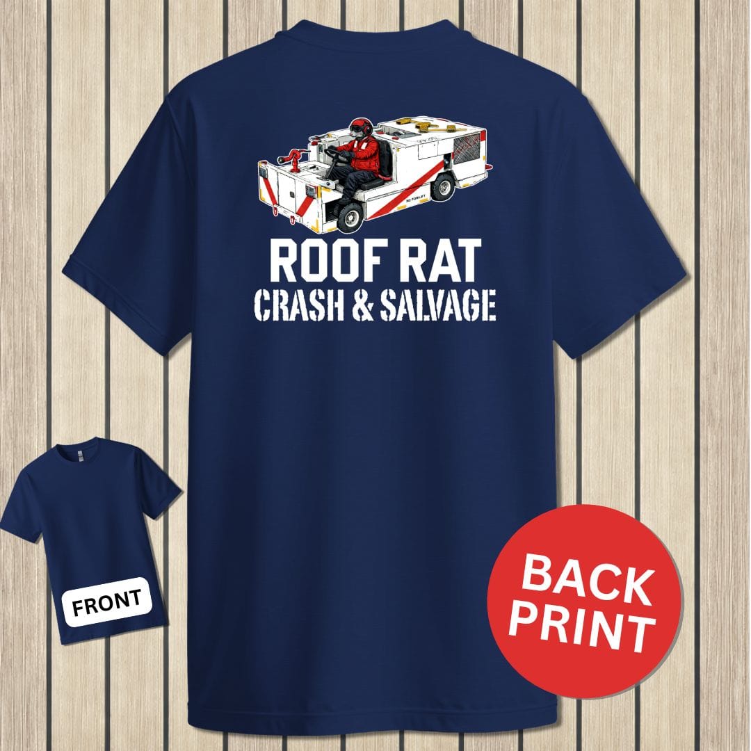 NavyHumor Classic Tee Navy / S Red Roof Rat - P25 Fire Truck
