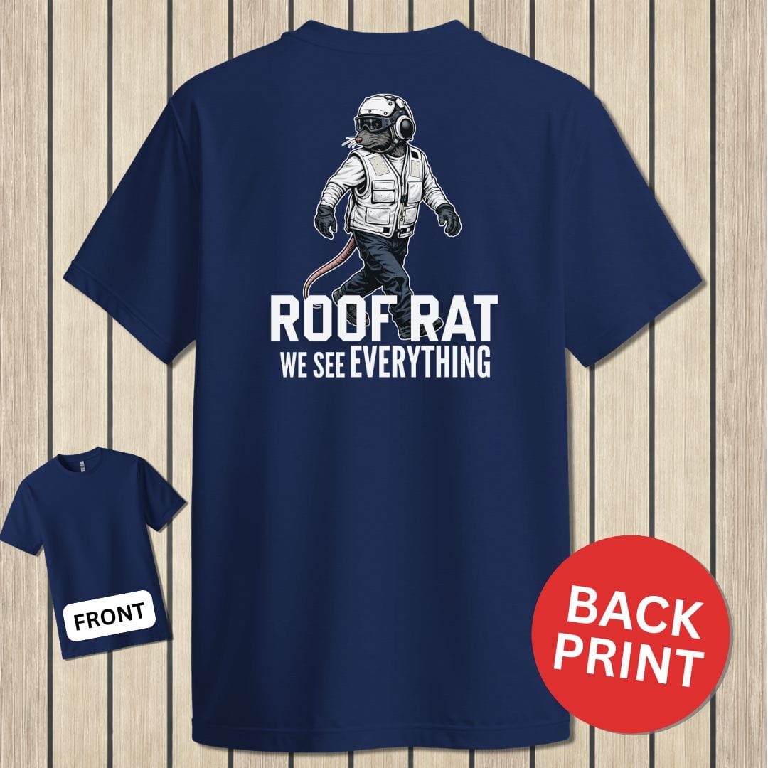 NavyHumor Classic Tee Navy / S Roof Rat - White