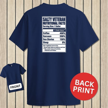 NavyHumor Classic Tee Navy / S Salty Veteran Nutritional Facts