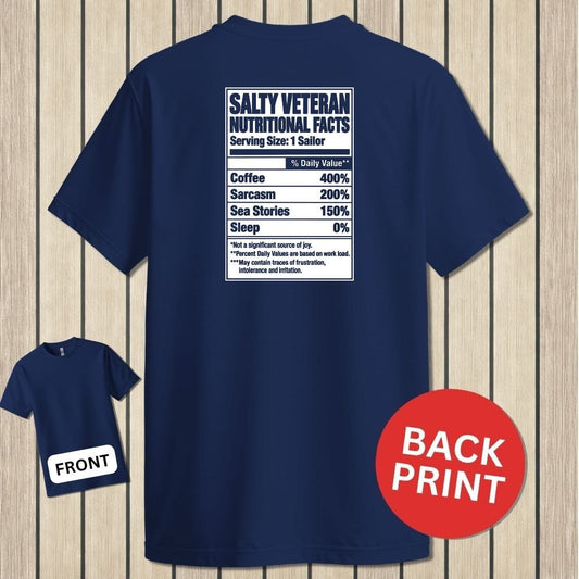NavyHumor Classic Tee Navy / S Salty Veteran Nutritional Facts