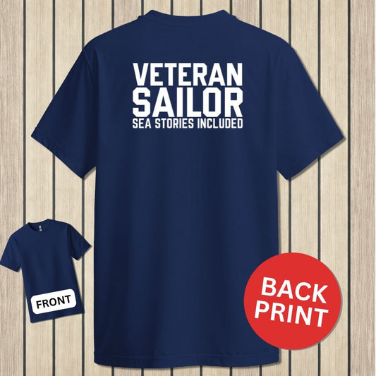 NavyHumor Classic Tee Navy / S Veteran Sailor - Sea Stories Included