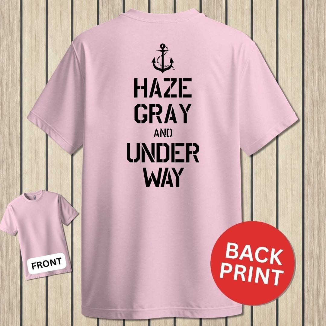 NavyHumor Classic Tee Pink / S Haze Gray and Under Way