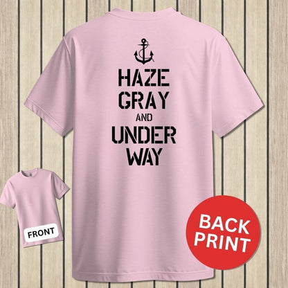NavyHumor Classic Tee Pink / S Haze Gray and Under Way