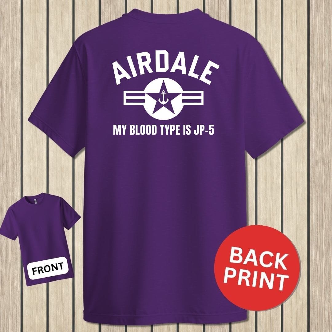 NavyHumor Classic Tee Purple / S Airdale - My Blood Type Is JP-5