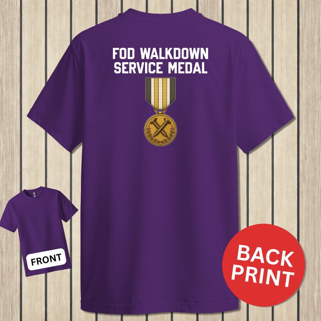 NavyHumor Classic Tee Purple / S FOD Walkdown Service Medal