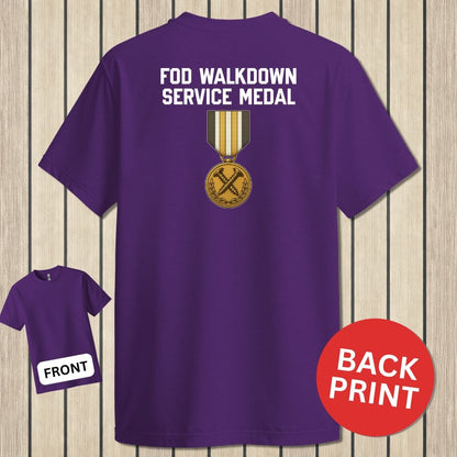 NavyHumor Classic Tee Purple / S FOD Walkdown Service Medal