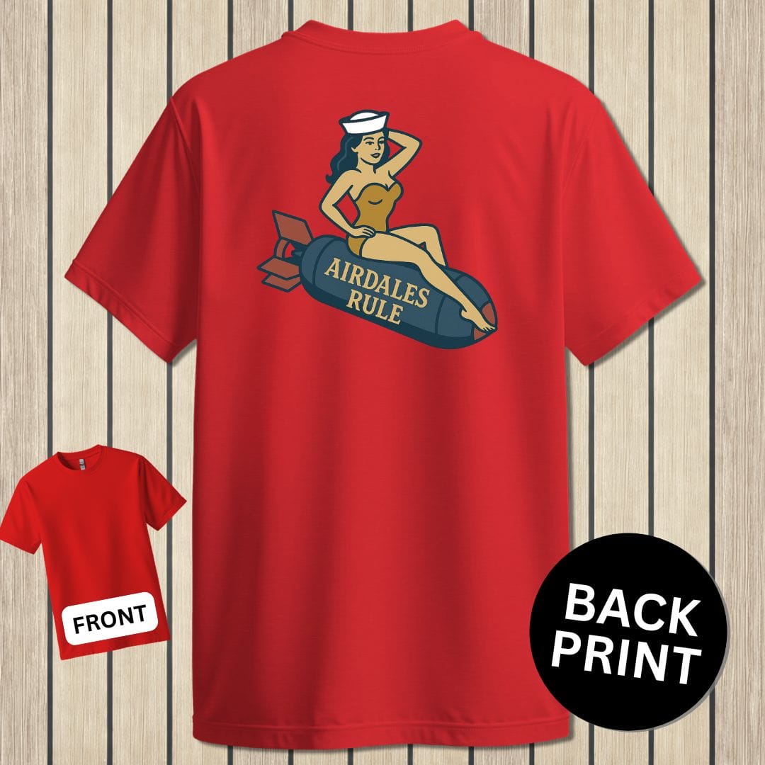 NavyHumor Classic Tee Red / S Airdales Rule Tattoo