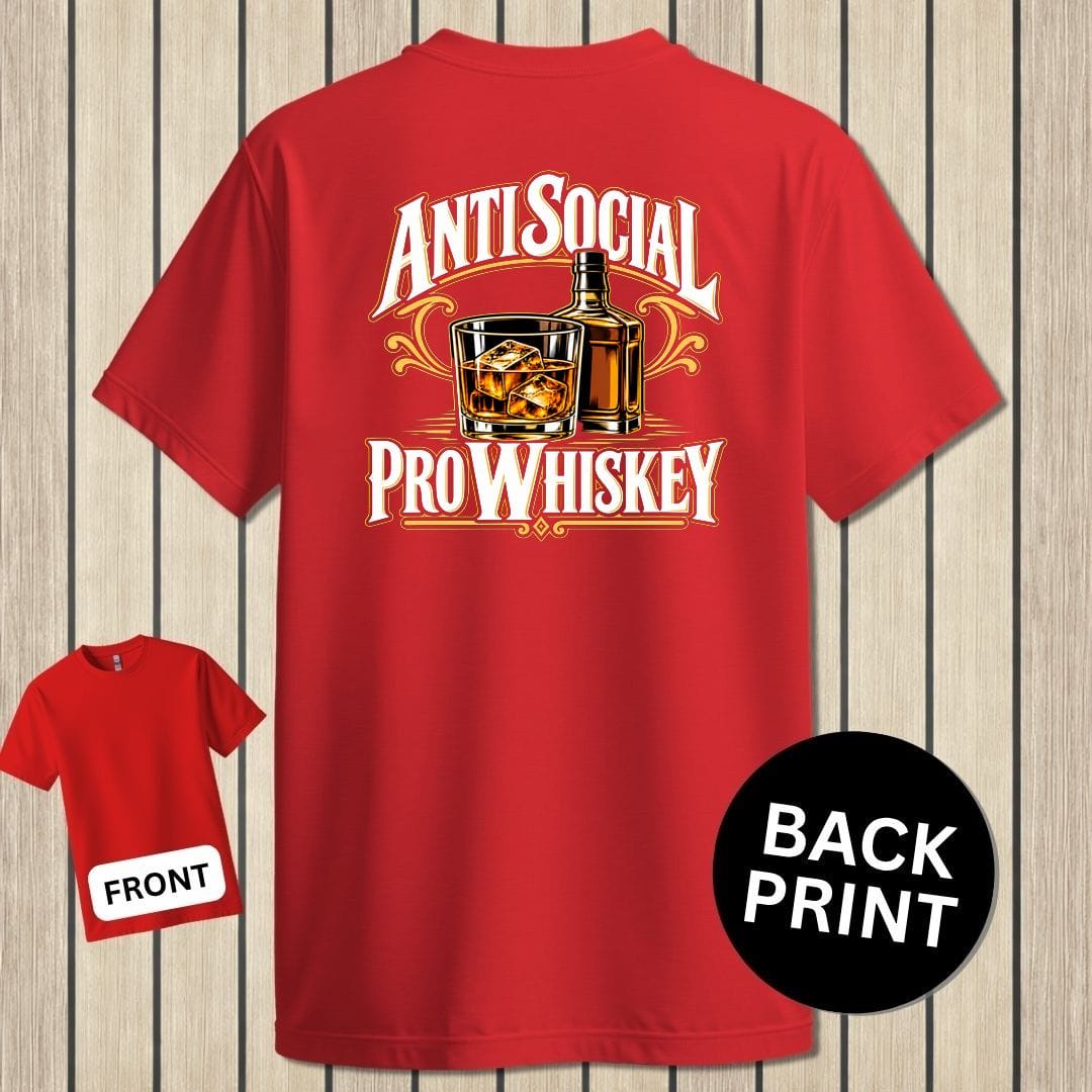 NavyHumor Classic Tee Red / S Anti Social, Pro Whiskey
