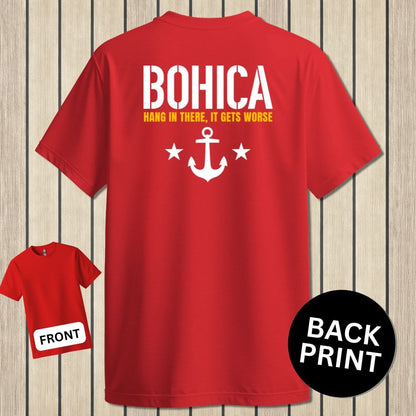 NavyHumor Classic Tee Red / S BOHICA - It Gets Worse