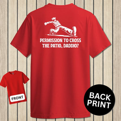 NavyHumor Classic Tee Red / S Cross the Patio, Daddio