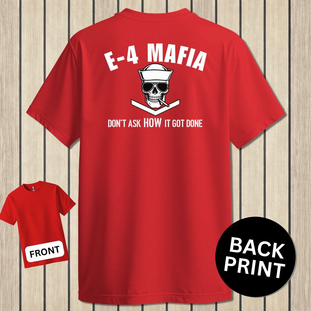 NavyHumor Classic Tee Red / S E-4 Mafia