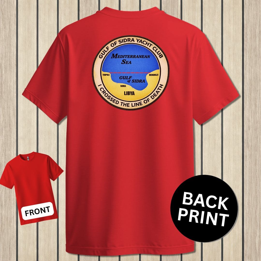 NavyHumor Classic Tee Red / S Gulf of Sidra Yacht Club - Line of Death
