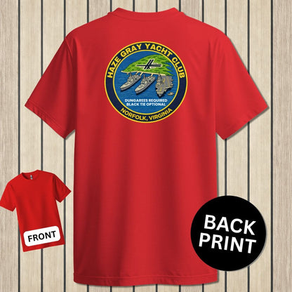 NavyHumor Classic Tee Red / S Haze Gray Yacht Club - Norfolk